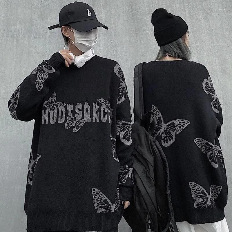 Women's Sweaters Deeptown Gothic Butterfly Print Knitted Sweater Women Harajuku Streetwear Punk Hiphop Round Neck Oversize Long Sleeve, Black
Women's Sweaters Deeptown Gothic Butterfly Print Knitted Sweater Women Harajuku Streetwear Punk Hiphop Round Neck Oversize Long Sleeve, Black