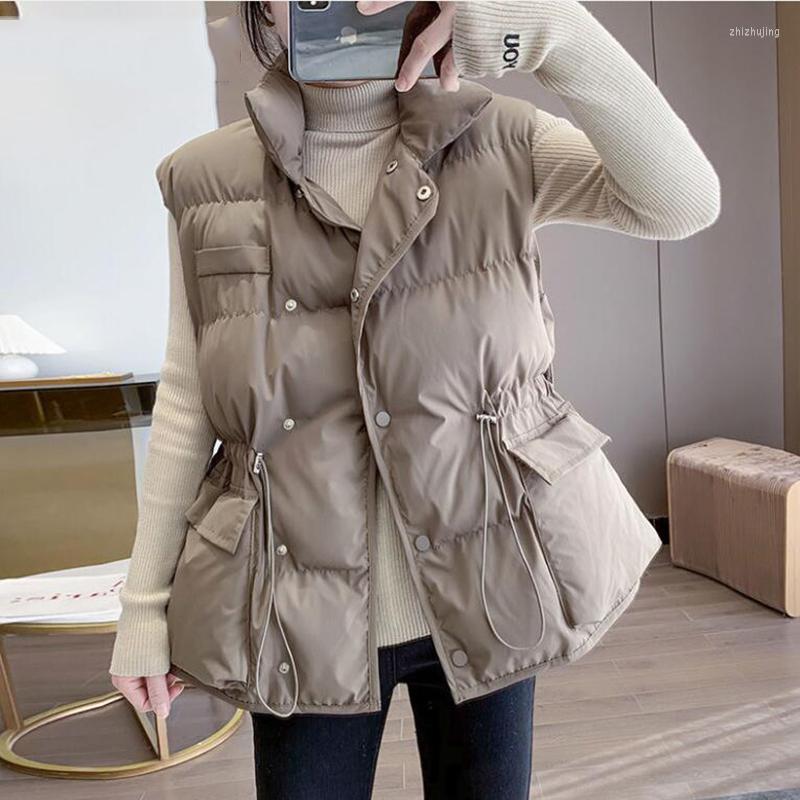Women's Vests Cotton Padded Women's Down Bodywarm Vest Winter Thick Waistcoat Windproof Lightweight Female 2022, Khaki
Women's Vests Cotton Padded Women's Down Bodywarm Vest Winter Thick Waistcoat Windproof Lightweight Female 2022, Khaki