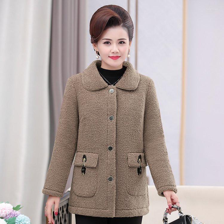 Women's Fur 2022 Middle-aged Lamb Wool Coat Women Winter Turn Down Collar Grain Fleece Jacket Overcoat Female Faux, Beige
Women's Fur 2022 Middle-aged Lamb Wool Coat Women Winter Turn Down Collar Grain Fleece Jacket Overcoat Female Faux, Beige