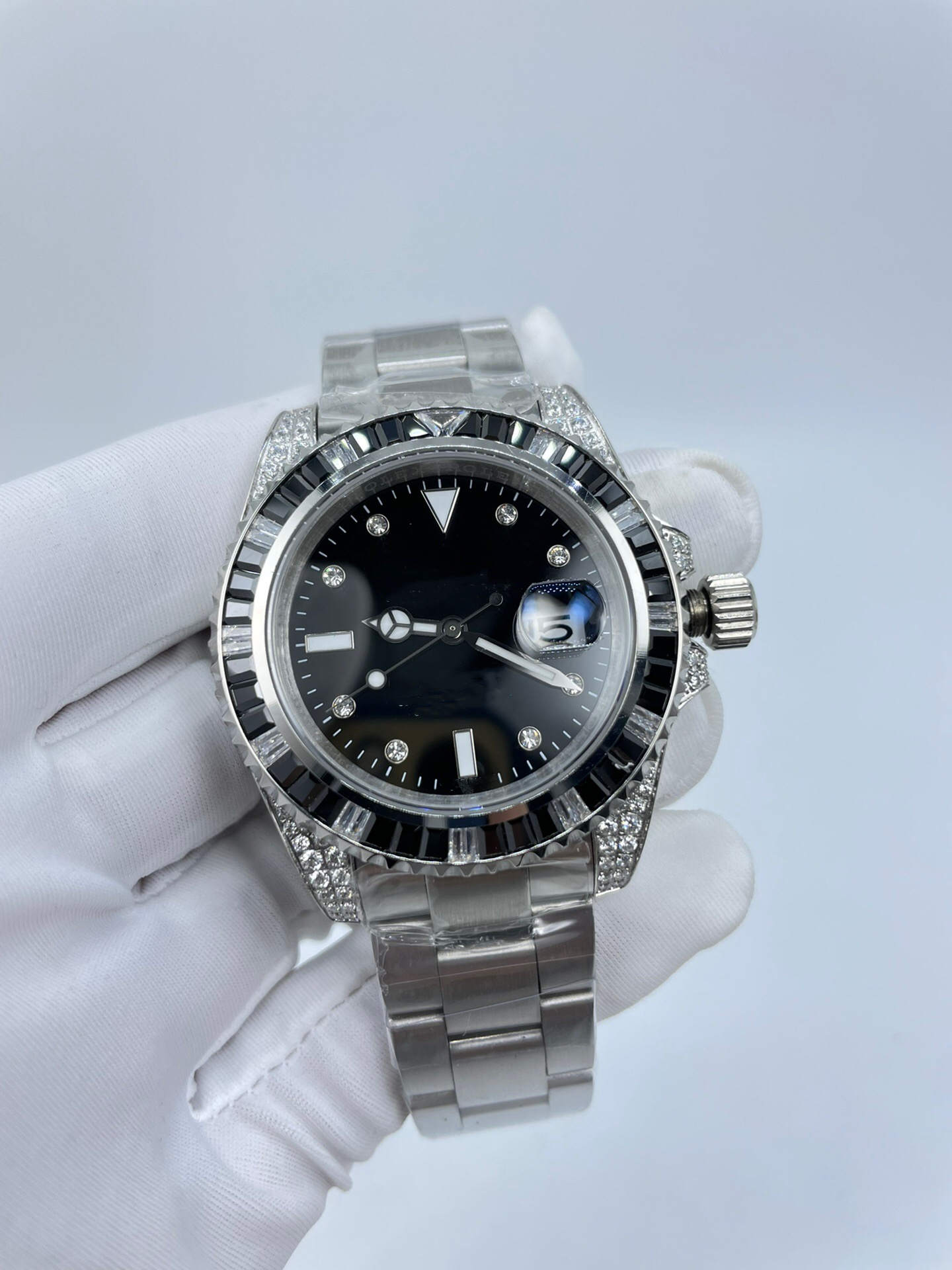 Classic Mens Automatic Mechanical 2813 Movement Watches Diamond Bezel Gold Stainless Steel Strap Man Wristwatches Fashion Male Wristwatch Birthday Gifts For Men, Waterproof
Classic Mens Automatic Mechanical 2813 Movement Watches Diamond Bezel Gold Stainless Steel Strap Man Wristwatches Fashion Male Wristwatch Birthday Gifts For Men, Waterproof