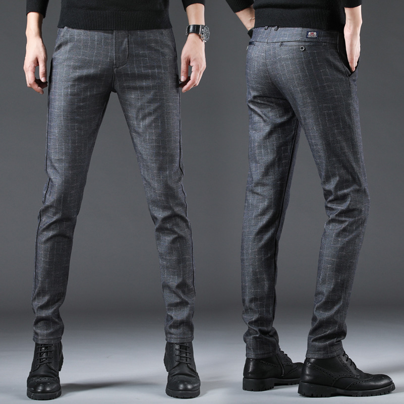 Men's Pants Spring NonIron Dress Men Classic Pants Fashion Business Chino Pant Male Stretch Slim Fit Elastic Long Casual Black Trouser 221010