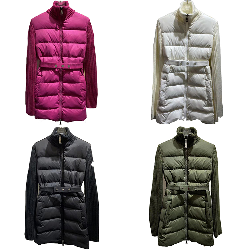 Designer Womens Down and Parkas Mid length Knitted Panel Slim Fit Waist Slim Belt Stand Collar Coat Embroidered Badge Lightweight Cardigan Warm Top Jacket, Rose red
Designer Womens Down and Parkas Mid length Knitted Panel Slim Fit Waist Slim Belt Stand Collar Coat Embroidered Badge Lightweight Cardigan Warm Top Jacket, Rose red