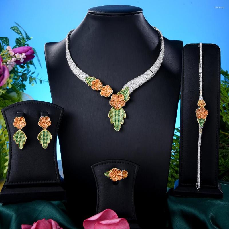 Necklace Earrings Set GODKI Flowers Drop Luxury Jewelry For Women Wedding Party Zircon Crystal Dubai Bridal Gift, Picture shown
Necklace Earrings Set GODKI Flowers Drop Luxury Jewelry For Women Wedding Party Zircon Crystal Dubai Bridal Gift, Picture shown