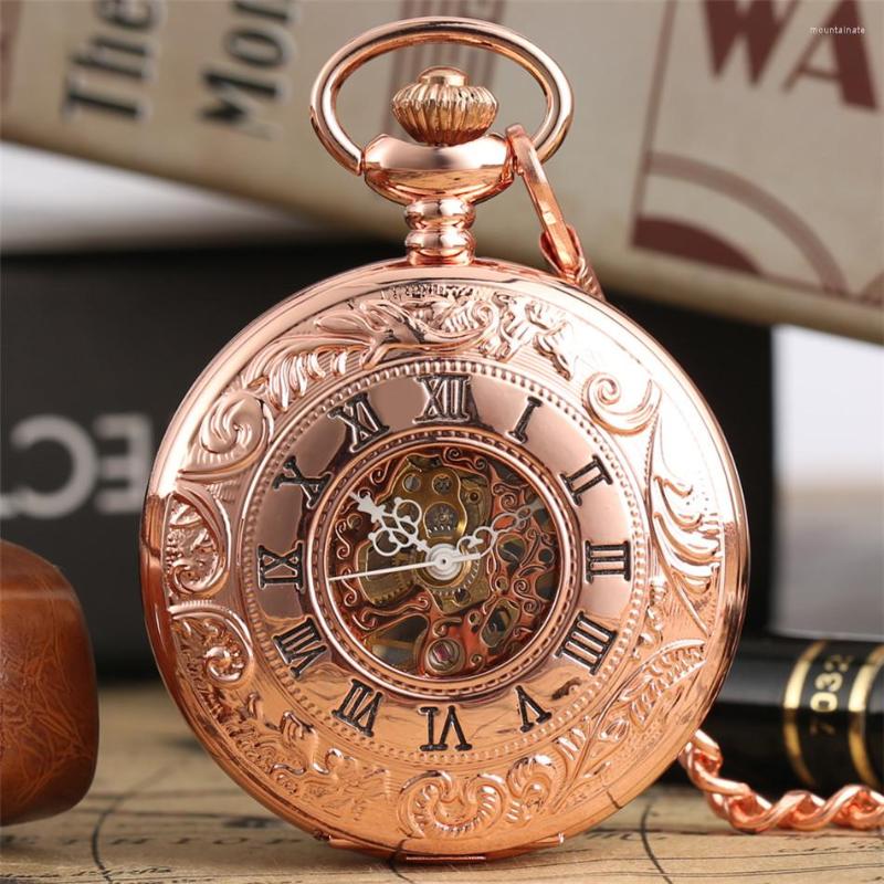 Pocket Watches Rose Gold Mechanical Watch Hand Winding Pendant Antique Clock Roman Numeral Display Manual Mechanism Timepiece Gift Male
Pocket Watches Rose Gold Mechanical Watch Hand Winding Pendant Antique Clock Roman Numeral Display Manual Mechanism Timepiece Gift Male