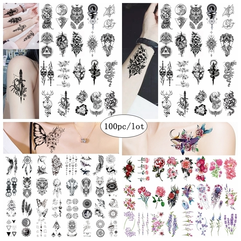 Temporary Tattoos 100 Piece Small Totem Animal Waterproof Sticker Men Women Wholesale Flower Body Art Fake Sexy Arm Set 221010
Temporary Tattoos 100 Piece Small Totem Animal Waterproof Sticker Men Women Wholesale Flower Body Art Fake Sexy Arm Set 221010