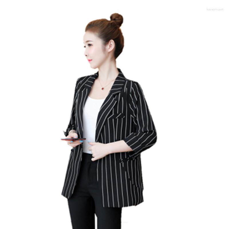 Women's Suits 2022 Spring And Autumn Korean Women's Blazer Fashion Striped Jacket Loose Temperament Was Thin Suit A117, Black
Women's Suits 2022 Spring And Autumn Korean Women's Blazer Fashion Striped Jacket Loose Temperament Was Thin Suit A117, Black
