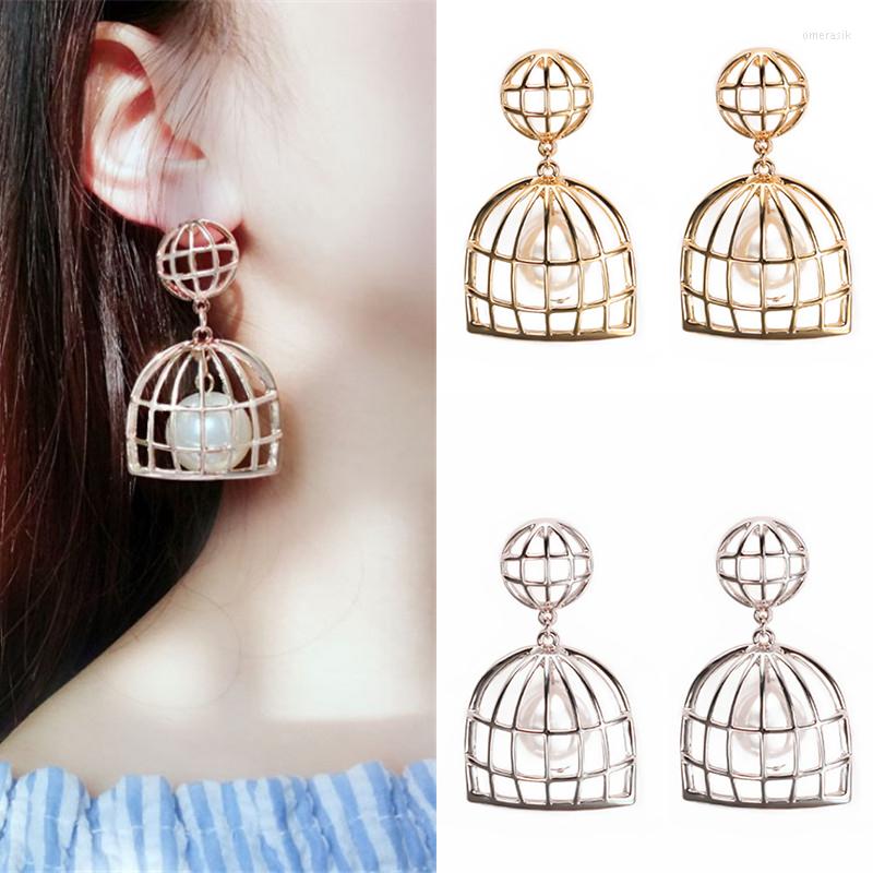 Dangle Earrings Korean Style Bird Cage For Women Fashion Jewelry Drop Earring Exaggeration Personality Party Imitation Pearls Ear Studs
Dangle Earrings Korean Style Bird Cage For Women Fashion Jewelry Drop Earring Exaggeration Personality Party Imitation Pearls Ear Studs