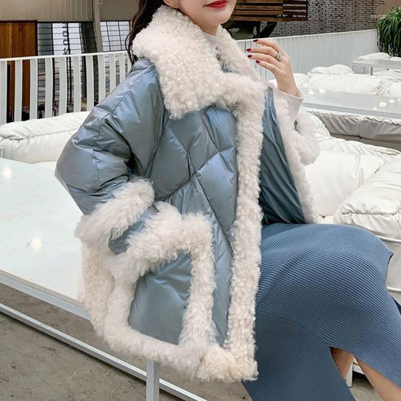 Women' Down Winter Parkas Women Glossy Thick Jacket Korean Stitching 90% White Duck Coat Warm Female Outerwear, Blue 
Women' Down Winter Parkas Women Glossy Thick Jacket Korean Stitching 90% White Duck Coat Warm Female Outerwear, Blue