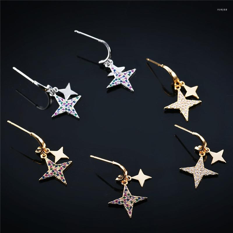 Hoop Earrings Fashion Simple Design Star Top Quality Multicolor Zircon For Women Girls Lady Jewelry
Hoop Earrings Fashion Simple Design Star Top Quality Multicolor Zircon For Women Girls Lady Jewelry