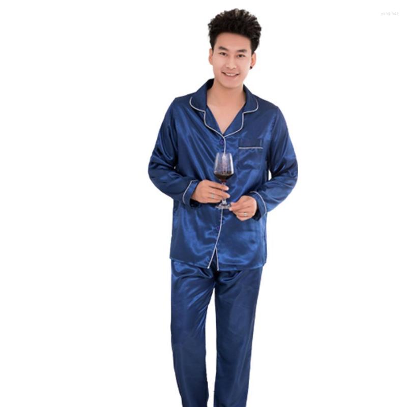 Men's Sleepwear Silk Satin Men Pajamas Set Fashion Couple Solid Color Long Sleeve Suit, Grey
Men's Sleepwear Silk Satin Men Pajamas Set Fashion Couple Solid Color Long Sleeve Suit, Grey