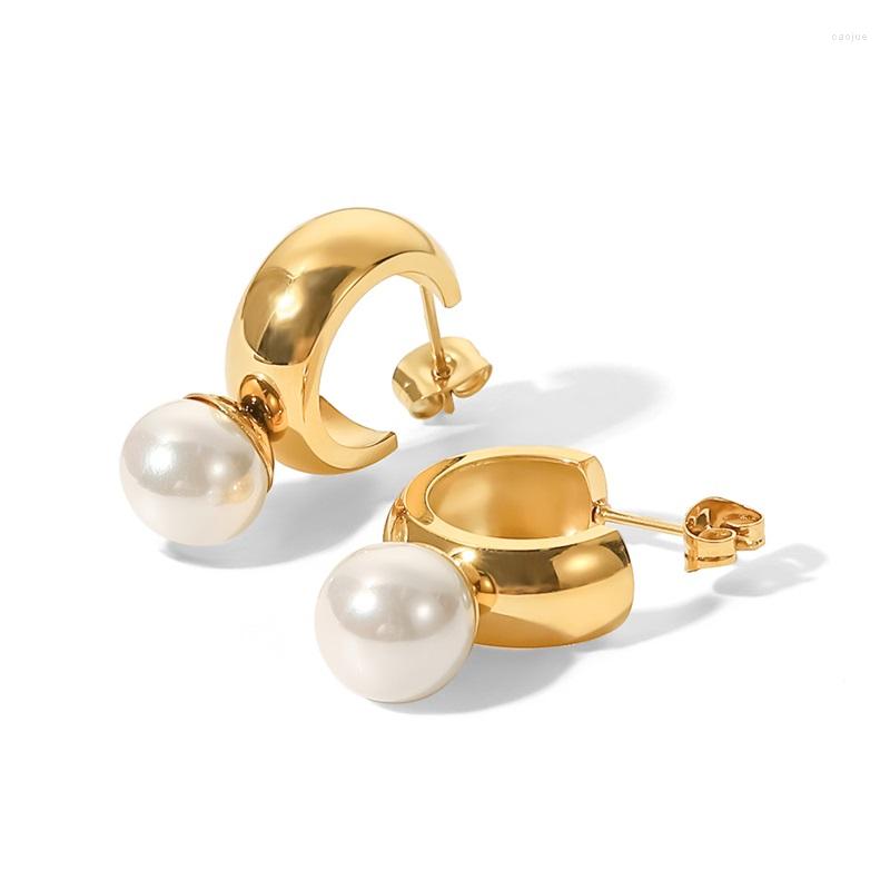 Stud Earrings Youthway Temperament Imitation Pearls Stainless Steel 18K PVD Gold Plated Metal Waterproof Jewelry Women 2022
Stud Earrings Youthway Temperament Imitation Pearls Stainless Steel 18K PVD Gold Plated Metal Waterproof Jewelry Women 2022