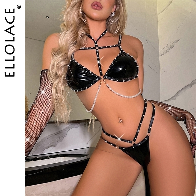 Sexy Set Ellolace Sexy Latex Lingerie With Pearl Set Woman 3 Pieces Erotic Thongs Black Leather Intimate Set Luxury Exotic Underwear 221010
Sexy Set Ellolace Sexy Latex Lingerie With Pearl Set Woman 3 Pieces Erotic Thongs Black Leather Intimate Set Luxury Exotic Underwear 221010