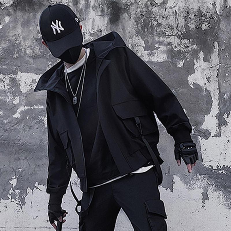 Men' Jackets Hop Hip Streetwear Ribbons Buckle Hooded Jacket Coats Men Cargo Coat Spring Harajuku Casual Outwear Black
Men' Jackets Hop Hip Streetwear Ribbons Buckle Hooded Jacket Coats Men Cargo Coat Spring Harajuku Casual Outwear Black