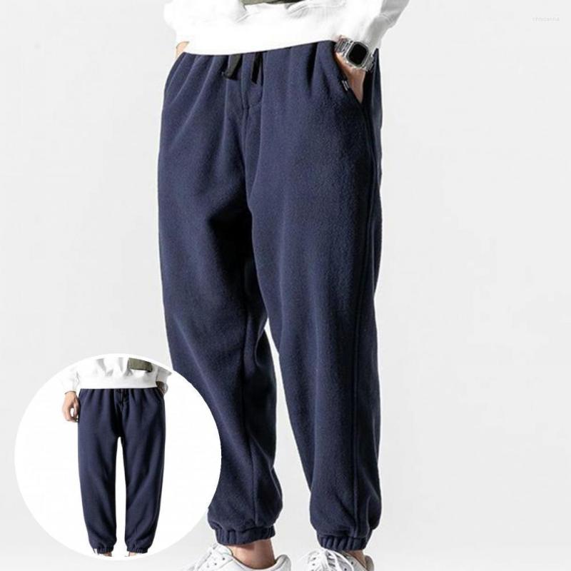 Men's Pants Male Trousers Long Leisure Elastic Waist Wear Resistant Spring Sweatpants Men For School, Navy blue