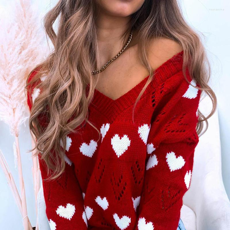 Women' Sweaters Women Cute Heart Pattern Knitted Long Sleeve V-neck Hollow Out Knit Pullovers Spring Autumn Female Kawaii Clothes, Pink
Women' Sweaters Women Cute Heart Pattern Knitted Long Sleeve V-neck Hollow Out Knit Pullovers Spring Autumn Female Kawaii Clothes, Pink