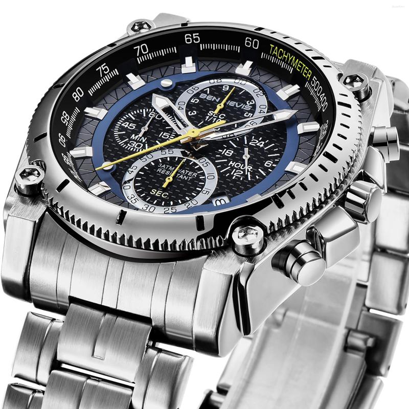 Wristwatches Original BEN NEVIS Men's Business Quartz Watch Stainless Steel Strap Man Reloj Versatile Clock Gift Auto Date Multifunction, Watch 1
Wristwatches Original BEN NEVIS Men's Business Quartz Watch Stainless Steel Strap Man Reloj Versatile Clock Gift Auto Date Multifunction, Watch 1