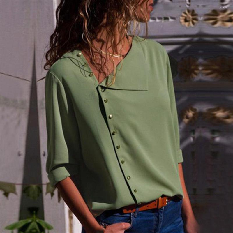 Women' Blouses Women Button Irregular Oblique Collar Long Sleeve Blouse Shirt Office Lady Chiffon Top Girls Autunm Spring Solid 3 Colors, Gray
Women' Blouses Women Button Irregular Oblique Collar Long Sleeve Blouse Shirt Office Lady Chiffon Top Girls Autunm Spring Solid 3 Colors, Gray