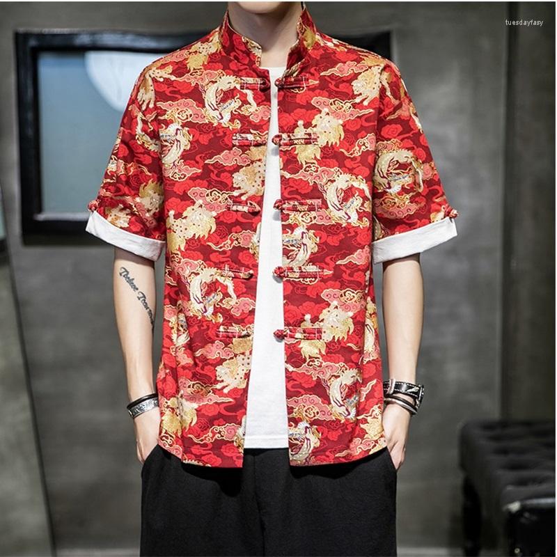 Ethnic Clothing Man Retro Chinese Tops Traditional Tang Suit Casual Stand Collar Shirt Summer Linen Print Buckle Clothes 30397
Ethnic Clothing Man Retro Chinese Tops Traditional Tang Suit Casual Stand Collar Shirt Summer Linen Print Buckle Clothes 30397