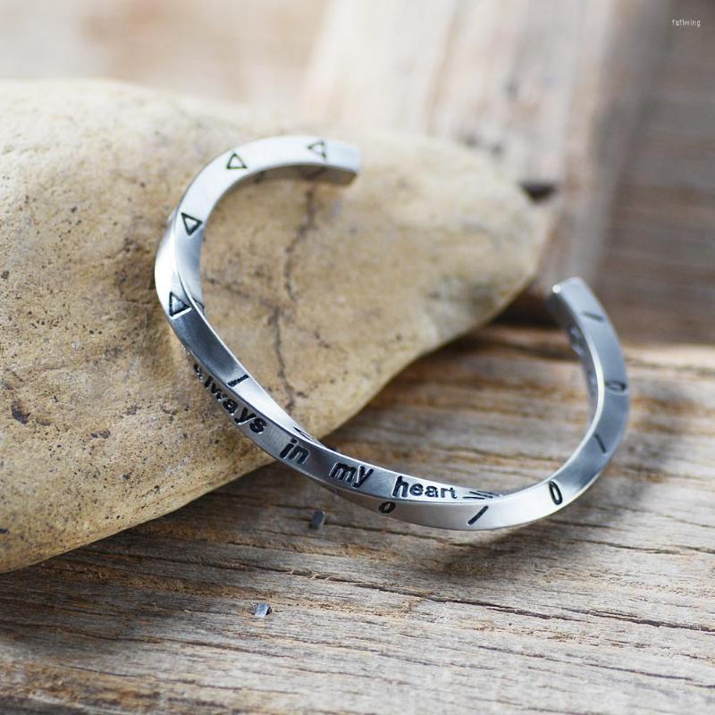 Bangle Titanium Steel Couple Love Viking War Bracelet Always In My Heart Twist Cuff For Men Jewelry
Bangle Titanium Steel Couple Love Viking War Bracelet Always In My Heart Twist Cuff For Men Jewelry