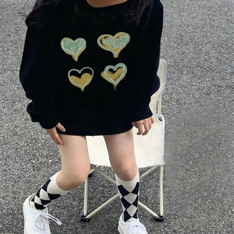 Womens Hoodies Sweatshirts Jielur Autumn Loving Heart Print Black Sweatshirt Oneck Top Female Fashion Loose Casual Fleece Hoodies Women Pullover MXXL 221010, Black fleece
Womens Hoodies Sweatshirts Jielur Autumn Loving Heart Print Black Sweatshirt Oneck Top Female Fashion Loose Casual Fleece Hoodies Women Pullover MXXL 221010, Black fleece