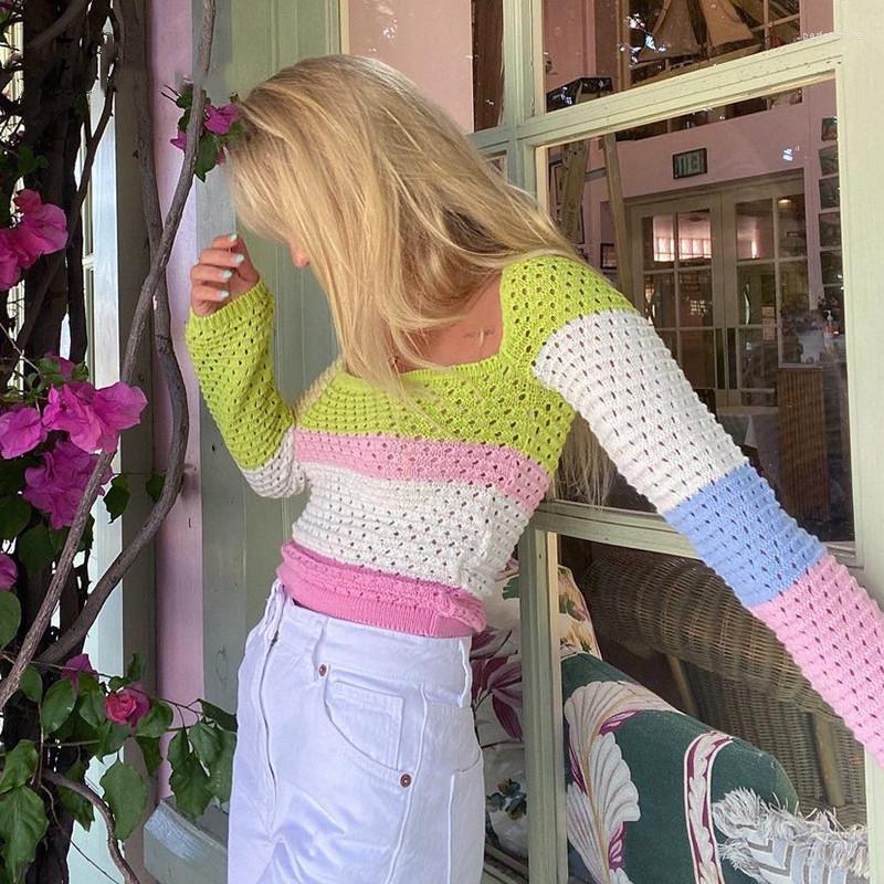 Women' Sweaters Women Rainbow Striped Print Hollow Out Crochet Knitted Sweater Coat Female Chic Breasted Jacquard Cardigan Tops, Green
Women' Sweaters Women Rainbow Striped Print Hollow Out Crochet Knitted Sweater Coat Female Chic Breasted Jacquard Cardigan Tops, Green