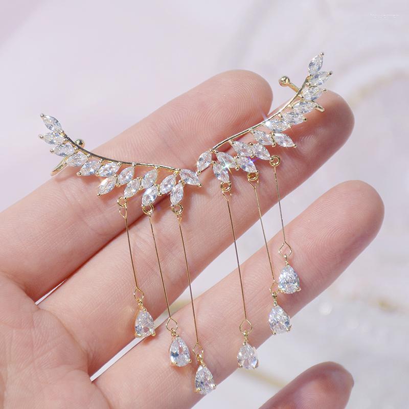 Dangle Earrings & Chandelier Korean Trendy Bling Zircon Wing Tassel Earring For Women Transparent Temperament Shining Stud Pendant
Dangle Earrings & Chandelier Korean Trendy Bling Zircon Wing Tassel Earring For Women Transparent Temperament Shining Stud Pendant