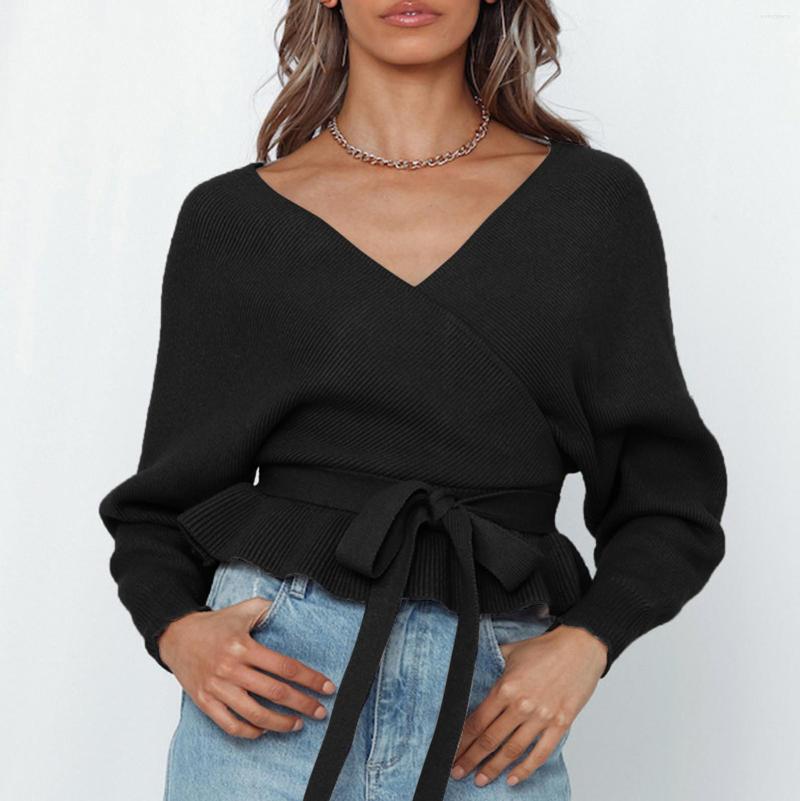 Women's Sweaters Fashion Woman Knitted Sweater Autumn Winter Tight-Fitting V-neck Pleated Solid Long Sleeve Pullover Top For Women #40, Gray
Women's Sweaters Fashion Woman Knitted Sweater Autumn Winter Tight-Fitting V-neck Pleated Solid Long Sleeve Pullover Top For Women #40, Gray