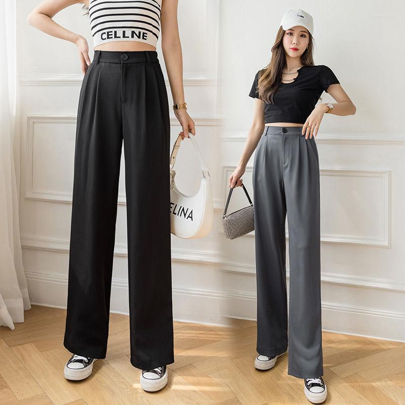 Women' Pants Sagging Straight-through Trousers 2022 High-waisted Wide-leg Women, Black
Women' Pants Sagging Straight-through Trousers 2022 High-waisted Wide-leg Women, Black