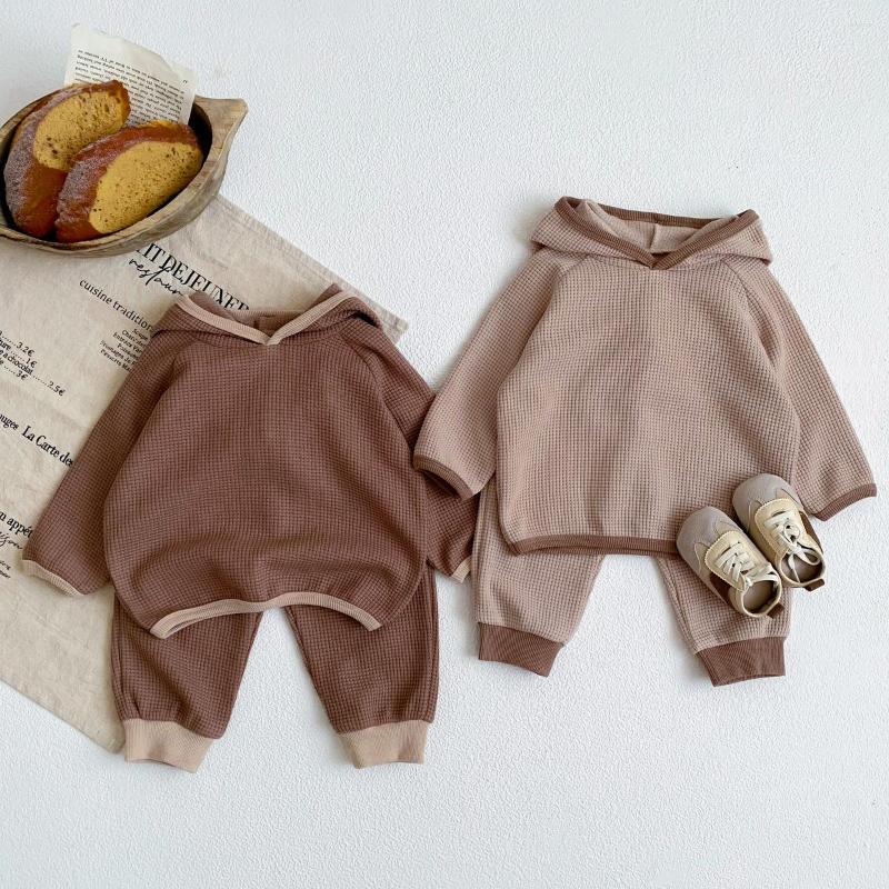 Clothing Sets Korean Baby Clothes Waffle Solid Long Sleeve Hooded Hoodie And Pant 2Pcs Toddler Boys Outfit Girl Suit Kids, Brown
Clothing Sets Korean Baby Clothes Waffle Solid Long Sleeve Hooded Hoodie And Pant 2Pcs Toddler Boys Outfit Girl Suit Kids, Brown
