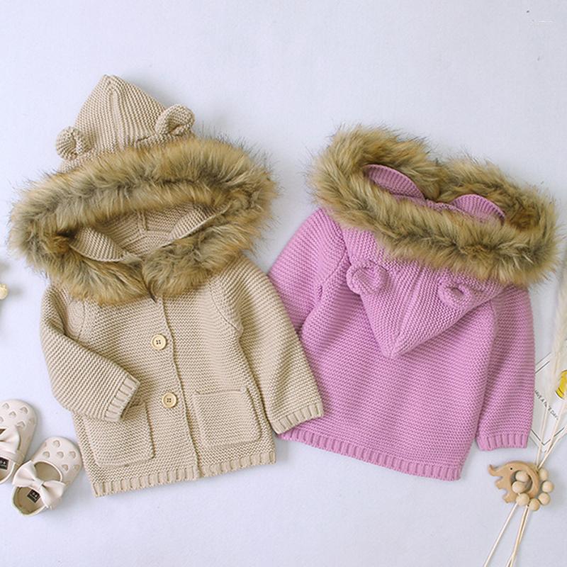 Jackets Winter Warm Born Baby Boy Girl Knit Hooded Coat Fur Collar Jacket Clothes Thick Autumn Clothing Kids Sweaters, Gray 82w271
Jackets Winter Warm Born Baby Boy Girl Knit Hooded Coat Fur Collar Jacket Clothes Thick Autumn Clothing Kids Sweaters, Gray 82w271