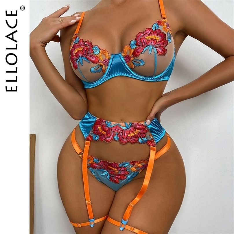 Sexy Set Ellolace Floral Erotic Lingerie Set Woman 3 Pieces Transparent Lace Blue Sexy Underwear Fancy Beautiful Thongs Breves Sets 221010, Yellow 
Sexy Set Ellolace Floral Erotic Lingerie Set Woman 3 Pieces Transparent Lace Blue Sexy Underwear Fancy Beautiful Thongs Breves Sets 221010, Yellow