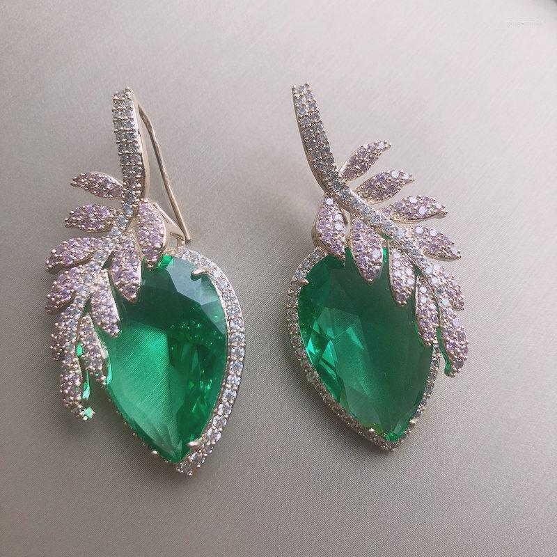 Dangle Earrings Bilincolor Fashion Green Leaf And Yellow Cubic Zirconia Water Drop Earring For Women
Dangle Earrings Bilincolor Fashion Green Leaf And Yellow Cubic Zirconia Water Drop Earring For Women