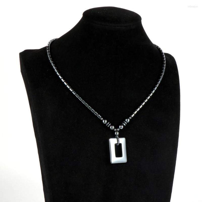 Pendant Necklaces Black Hematite Hollow Rectangle Necklace Natural Energy Stone Choker Clavicle Chain Care Health Women Men Jewelry Gifts
Pendant Necklaces Black Hematite Hollow Rectangle Necklace Natural Energy Stone Choker Clavicle Chain Care Health Women Men Jewelry Gifts
