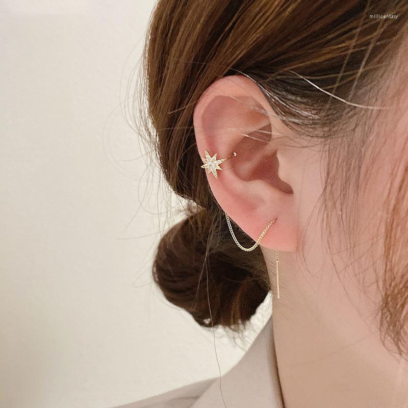 Backs Earrings BASDOLL 925 Sterling Silver Star Simple Chain Ear Bone Clip For Women Temperament Trendy Party Jewelry 2022
Backs Earrings BASDOLL 925 Sterling Silver Star Simple Chain Ear Bone Clip For Women Temperament Trendy Party Jewelry 2022