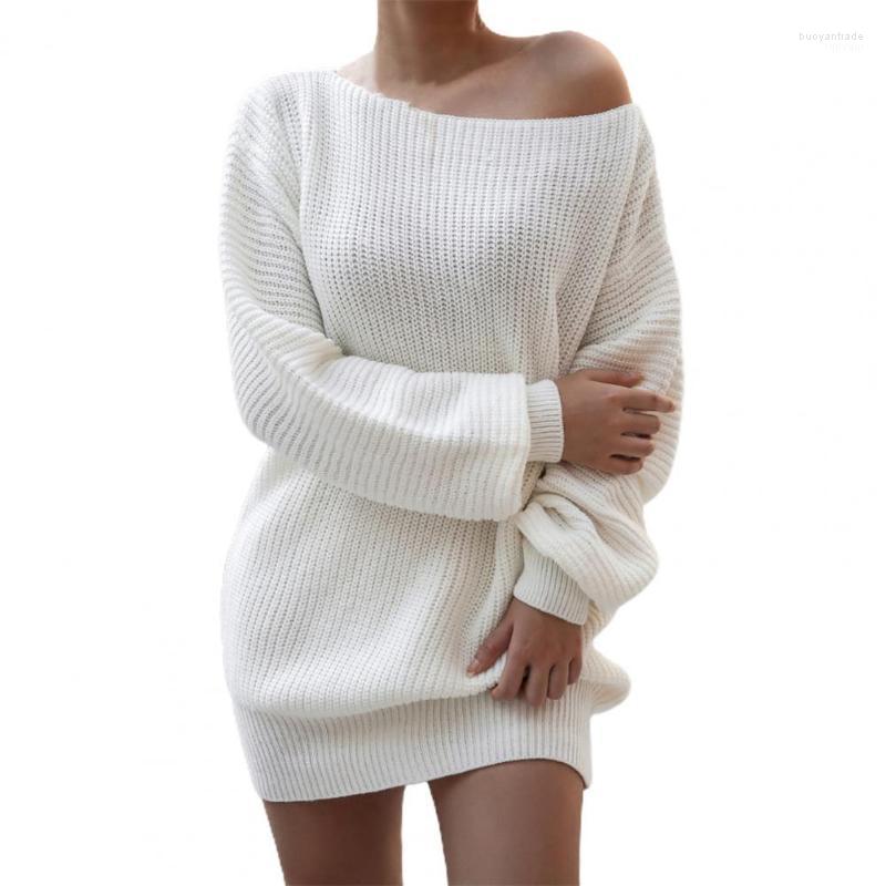 Casual Dresses Women Sexy Solid Color Lantern Sleeve Loose Slash Neck Ladies Elegant Knitted Dress Off Shoulder Autumn Winter, Sky blue
Casual Dresses Women Sexy Solid Color Lantern Sleeve Loose Slash Neck Ladies Elegant Knitted Dress Off Shoulder Autumn Winter, Sky blue