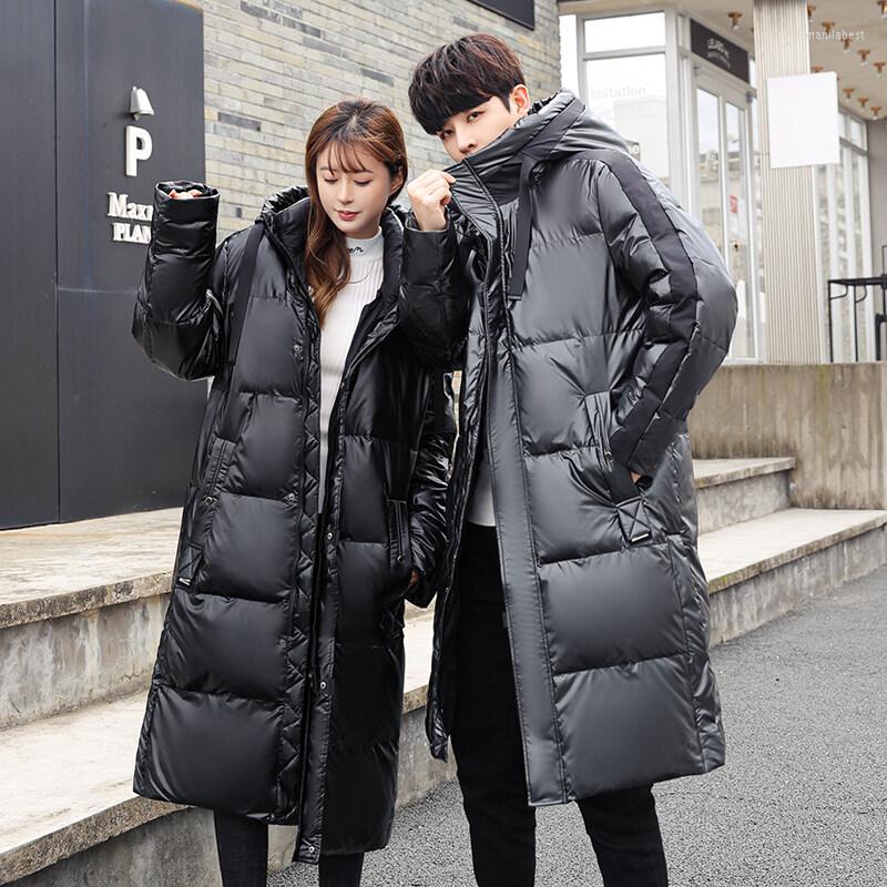 Men's Down Couples' Clothing Men And Women's Same White Duck Jacket Medium Length Winter Bright Face Hooded Warm Outdoor, Black
Men's Down Couples' Clothing Men And Women's Same White Duck Jacket Medium Length Winter Bright Face Hooded Warm Outdoor, Black