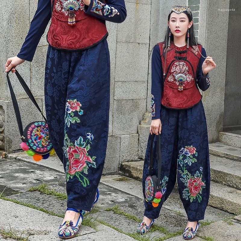 Ethnic Clothing 2022 National Harajuku Vintage Cotton Linen Pants Flower Embroidered Traditional Chinese Jacquard Women Loose Wide Leg
Ethnic Clothing 2022 National Harajuku Vintage Cotton Linen Pants Flower Embroidered Traditional Chinese Jacquard Women Loose Wide Leg