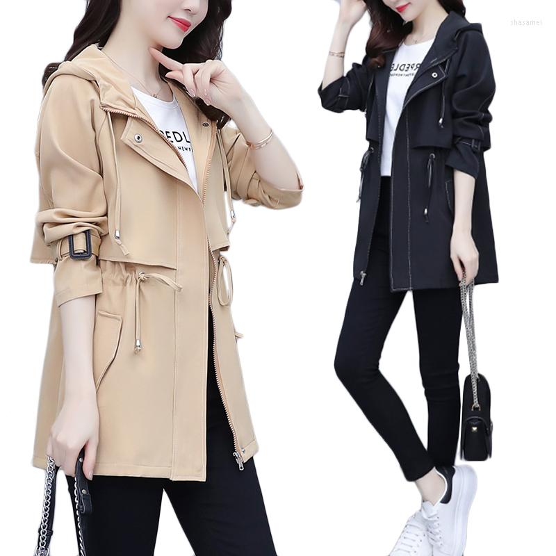 Women's Trench Coats Plus Size Womens Windbreaker Spring Autumn Casual Coat Female Hooded Parka Long Career Outerwear Gabardina De Mujer, Black
Women's Trench Coats Plus Size Womens Windbreaker Spring Autumn Casual Coat Female Hooded Parka Long Career Outerwear Gabardina De Mujer, Black