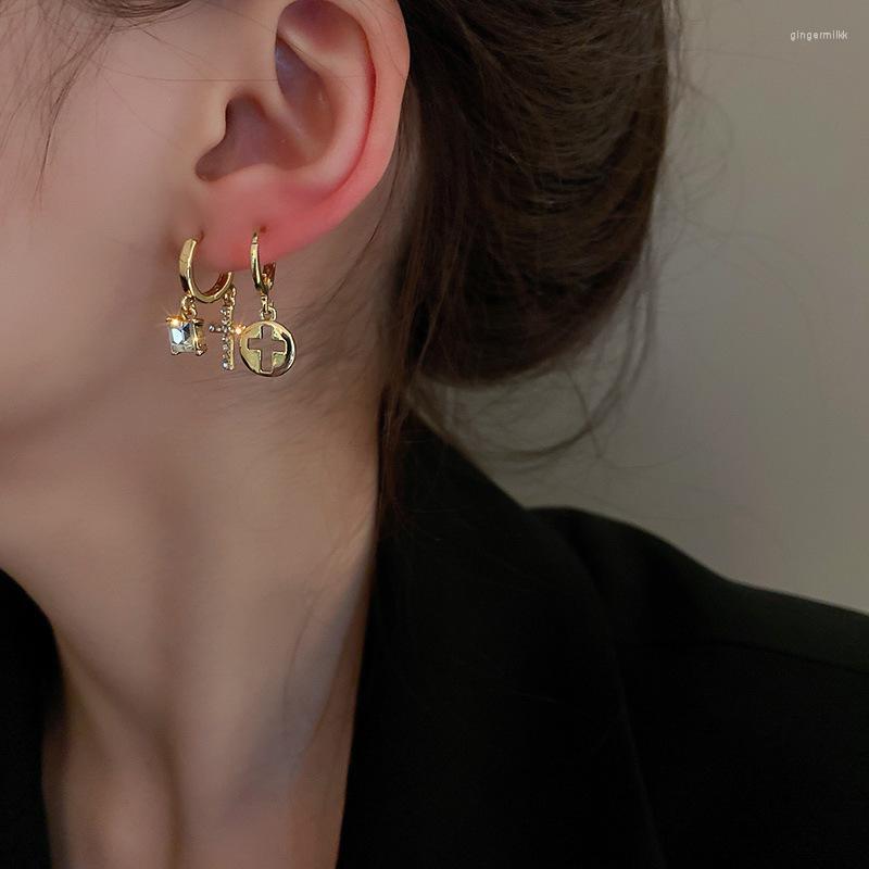 Dangle Earrings Korean Style Zircon Cutout Round Cross For Women Gothic Punk Hip Hop Female Piercing Party Jewelry
Dangle Earrings Korean Style Zircon Cutout Round Cross For Women Gothic Punk Hip Hop Female Piercing Party Jewelry