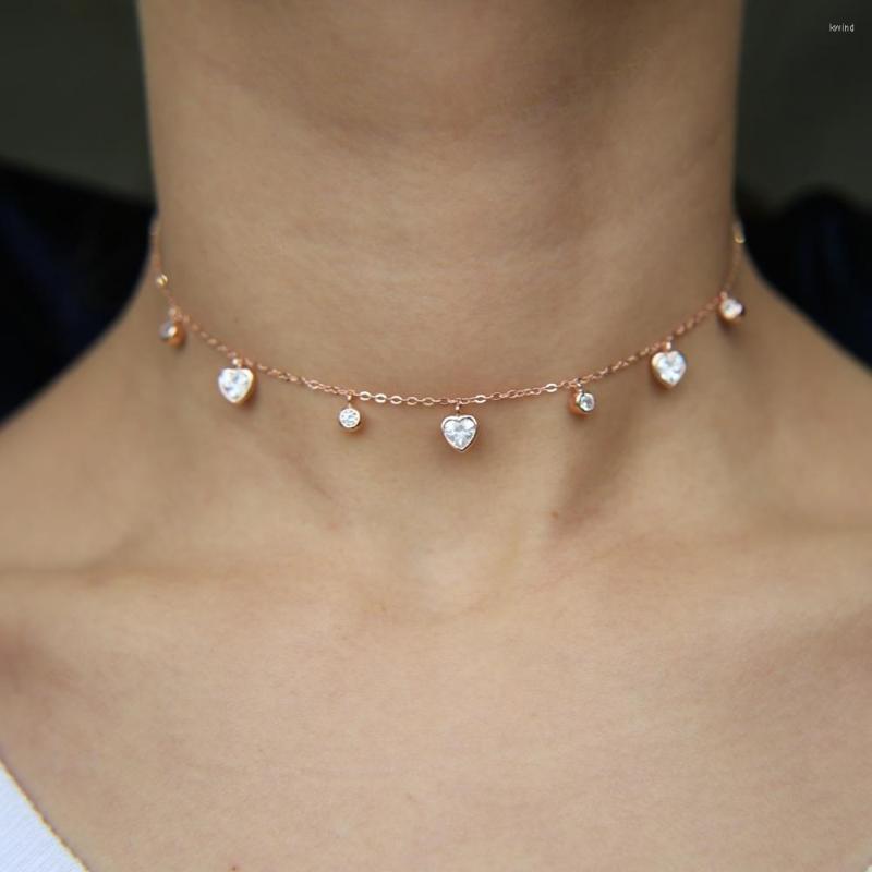 Chains 2022 Girlfriend Gift Valentines Heart Style Sparking Cz Charm Drop Choker 925 Sterling Silver Gorgeous Necklace
Chains 2022 Girlfriend Gift Valentines Heart Style Sparking Cz Charm Drop Choker 925 Sterling Silver Gorgeous Necklace