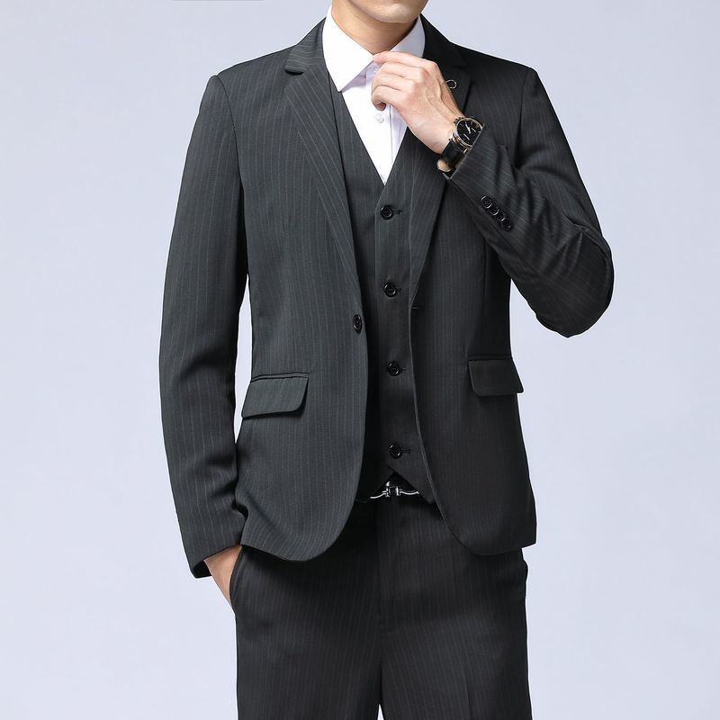 Men's Suits Blazers Men's Slim Fit Stripe Suit 3 Piece Set Blazer Pants Vest Professional Formal Business Casual Wedding Groom Jacket Coat Trousers 221008, Gray green
Men's Suits Blazers Men's Slim Fit Stripe Suit 3 Piece Set Blazer Pants Vest Professional Formal Business Casual Wedding Groom Jacket Coat Trousers 221008, Gray green