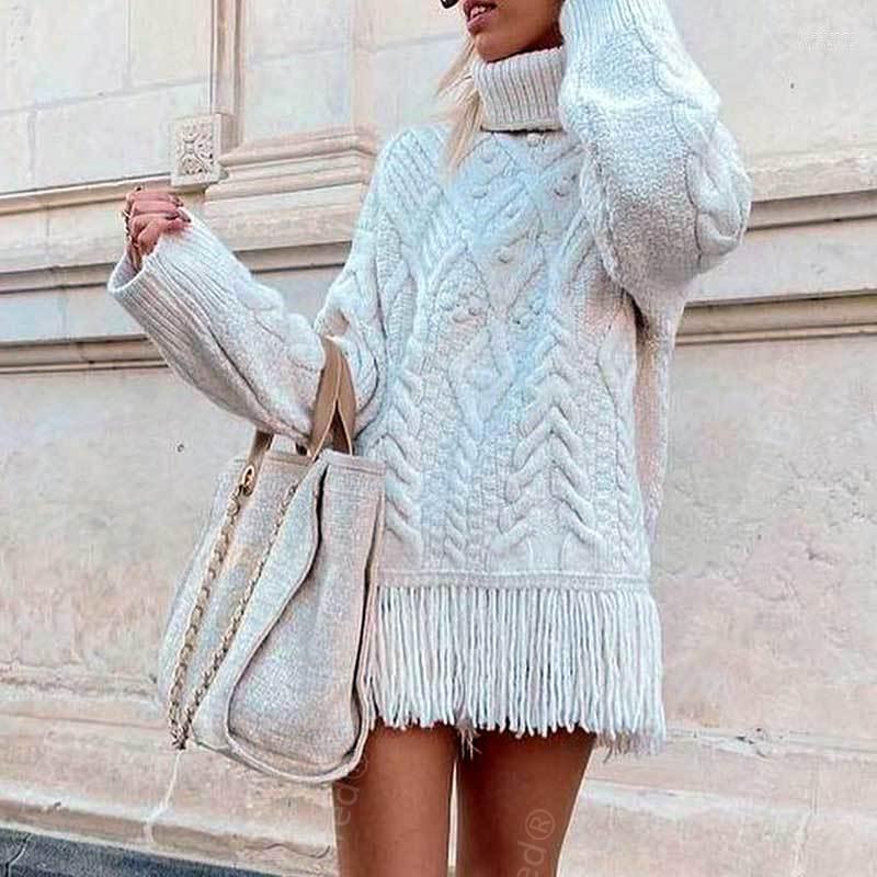 Women' Sweaters Women' BOHO INSPIRED Turtleneck Sweater Pullover Women Beige Long Sleeve Fringe Hem Oversized Streetwear Winter
Women' Sweaters Women' BOHO INSPIRED Turtleneck Sweater Pullover Women Beige Long Sleeve Fringe Hem Oversized Streetwear Winter
