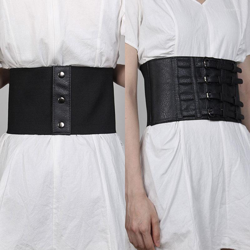 Belts Women Fashion Retro Waistband Black Wide Faux Leather Belt High Stretch Four-breasted Elasticated Super Waist SP1580
Belts Women Fashion Retro Waistband Black Wide Faux Leather Belt High Stretch Four-breasted Elasticated Super Waist SP1580