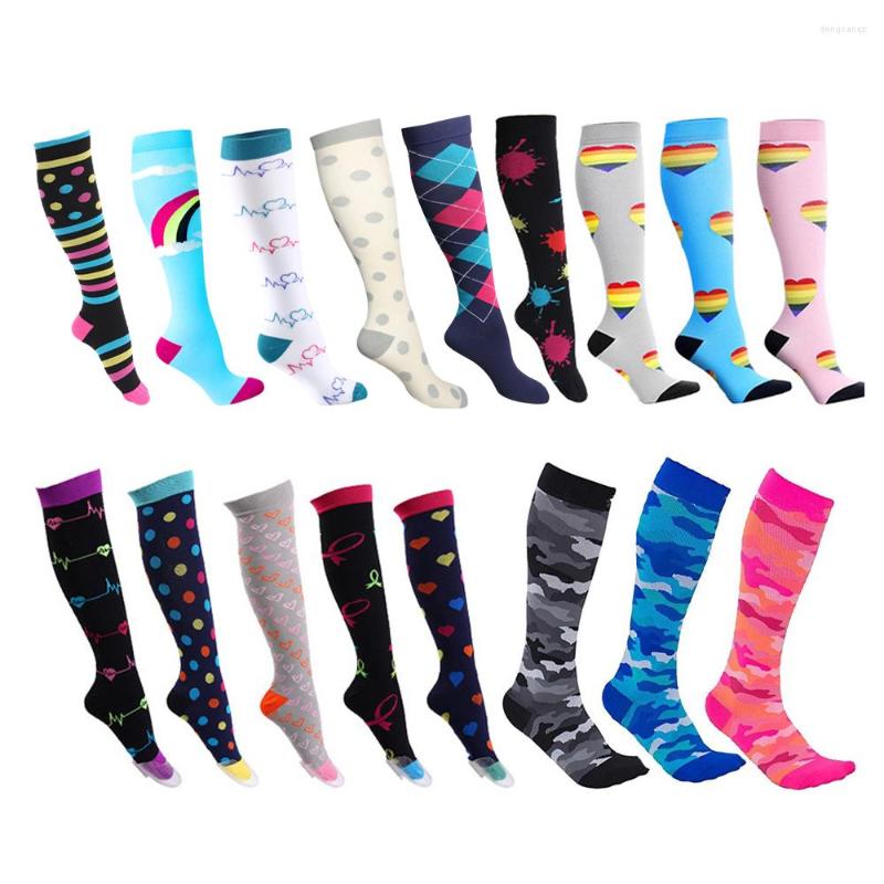 Sports Socks Men Women Compression Nylon Colorful Printing Long Knee High Athletic Fit Stockings For Relief Of Varicose Veins, Pattern 1
Sports Socks Men Women Compression Nylon Colorful Printing Long Knee High Athletic Fit Stockings For Relief Of Varicose Veins, Pattern 1