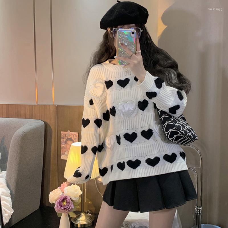 Women's Sweaters Women's Korean Version Of Loose And Lazy Fall/winter 2022 Female Hit Color Fashion All-match Love Knitted Pullover, White
Women's Sweaters Women's Korean Version Of Loose And Lazy Fall/winter 2022 Female Hit Color Fashion All-match Love Knitted Pullover, White
