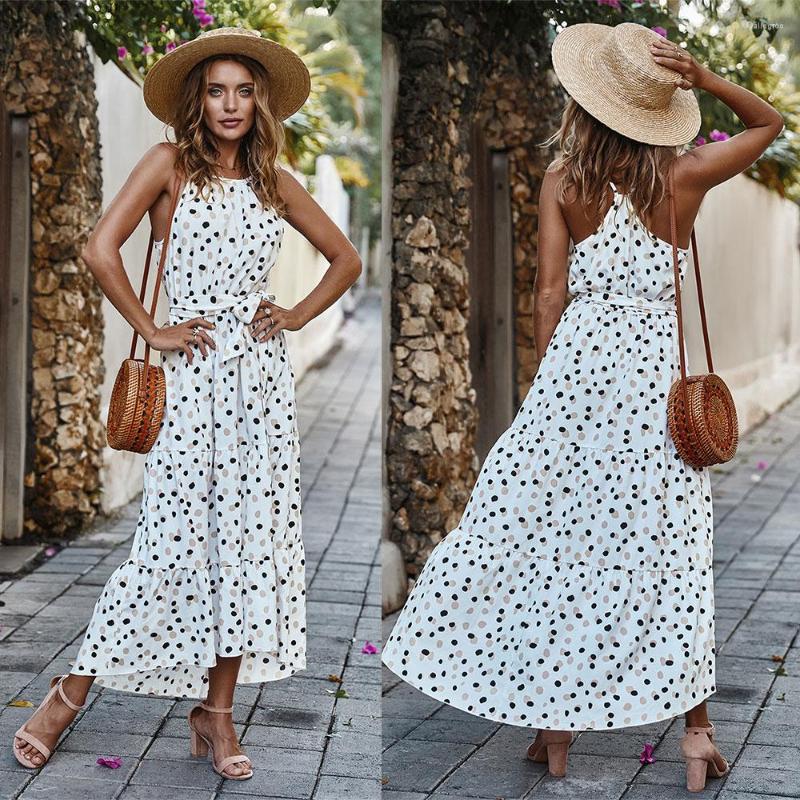 Casual Dresses Women' Halter Sleeveless Slip Dress Summer Polka Dot Holiday Fashionable Bohemian Ankle-Length Vestidos, Green
Casual Dresses Women' Halter Sleeveless Slip Dress Summer Polka Dot Holiday Fashionable Bohemian Ankle-Length Vestidos, Green