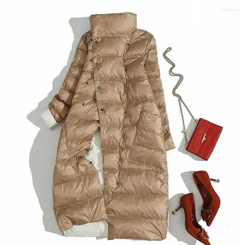 Women's Down Women Double Sided Long Jacket White Duck Coat Winter Breasted Warm Parkas Snow Outwear Plus Size, Black
Women's Down Women Double Sided Long Jacket White Duck Coat Winter Breasted Warm Parkas Snow Outwear Plus Size, Black