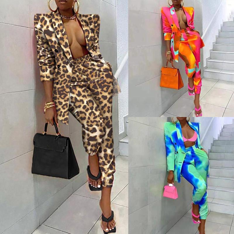 Women' Suits Women Fashion Two-Piece Suit Casual Sexy Leopard Multicolor Printed And Long Trousers Temperament Lapel Pant Sets, Orange
Women' Suits Women Fashion Two-Piece Suit Casual Sexy Leopard Multicolor Printed And Long Trousers Temperament Lapel Pant Sets, Orange