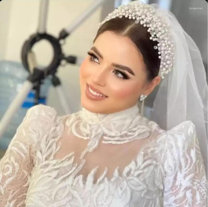 Headpieces Hair Tiara Silver Crystal Pearls Headband For Bride Wedding Accessories Pamelas Y Tocados Para Bodas Accessoire CheveuxHeadpieces
Headpieces Hair Tiara Silver Crystal Pearls Headband For Bride Wedding Accessories Pamelas Y Tocados Para Bodas Accessoire CheveuxHeadpieces