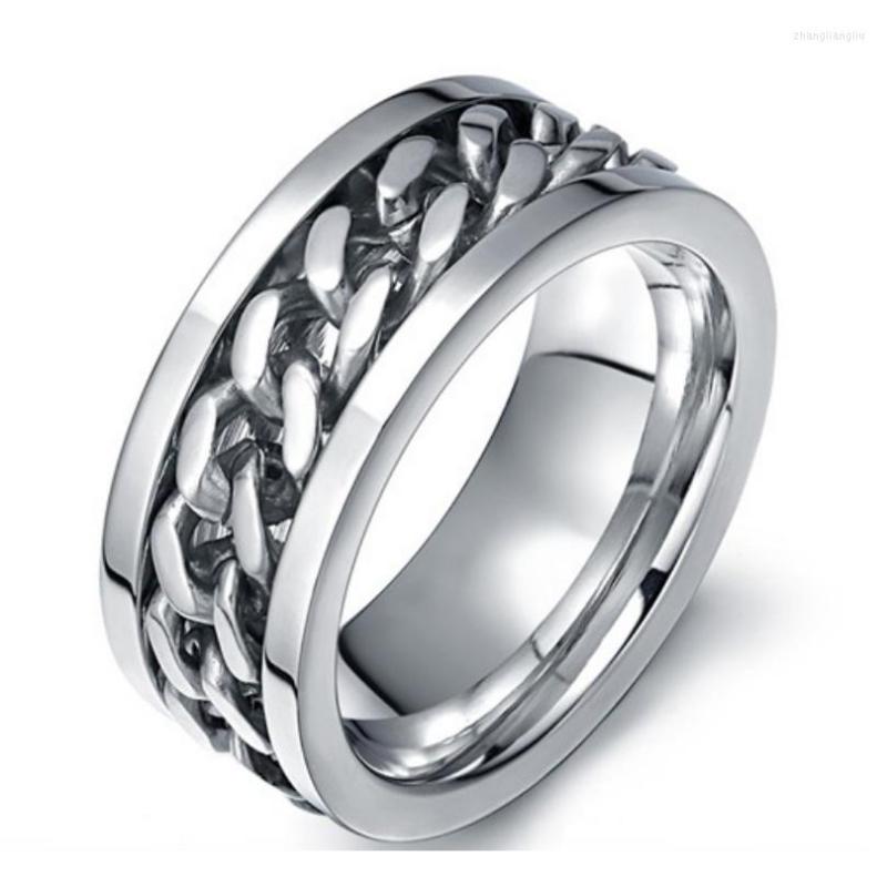 Wedding Rings Punk Cool High Polished 316L Stainless Steel Cuban Chain For Engagement Rear Ring
Wedding Rings Punk Cool High Polished 316L Stainless Steel Cuban Chain For Engagement Rear Ring